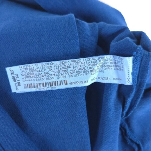 NWT ZARA Blue Bandeau Denim Strapless SEXY Stretch Mini Dress 6929/204 Size XS - Picture 15 of 16